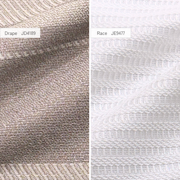 カーテンセット"Recipe(レシピ)"|#006 ヨコシマなきぶん(ドレープ&レース)|丈~140cm