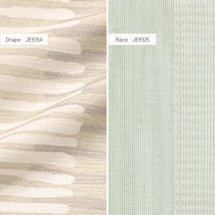 カーテンセット"Recipe(レシピ)"|#011 森のウェーブ(ドレープ&レース)|丈~140cm