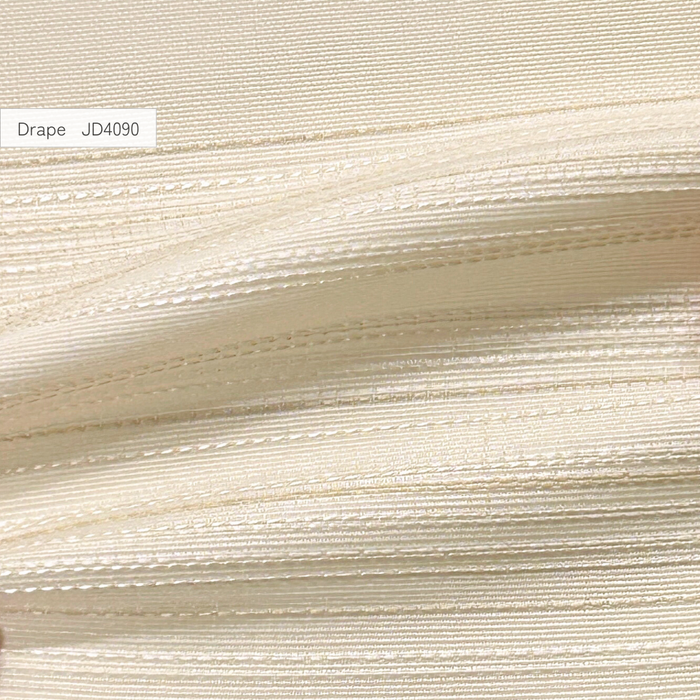 カーテンセット"Recipe(レシピ)"|#014 おめかしボーダー(IV)(ドレープ&レース)|丈~140cm