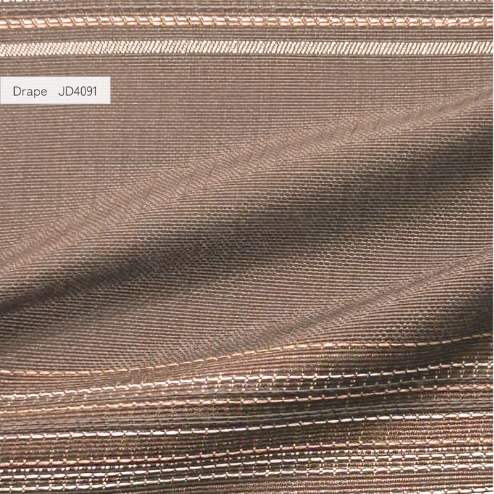 カーテンセット"Recipe(レシピ)"|#015 おめかしボーダー(DBR)(ドレープ&レース)|丈~140cm