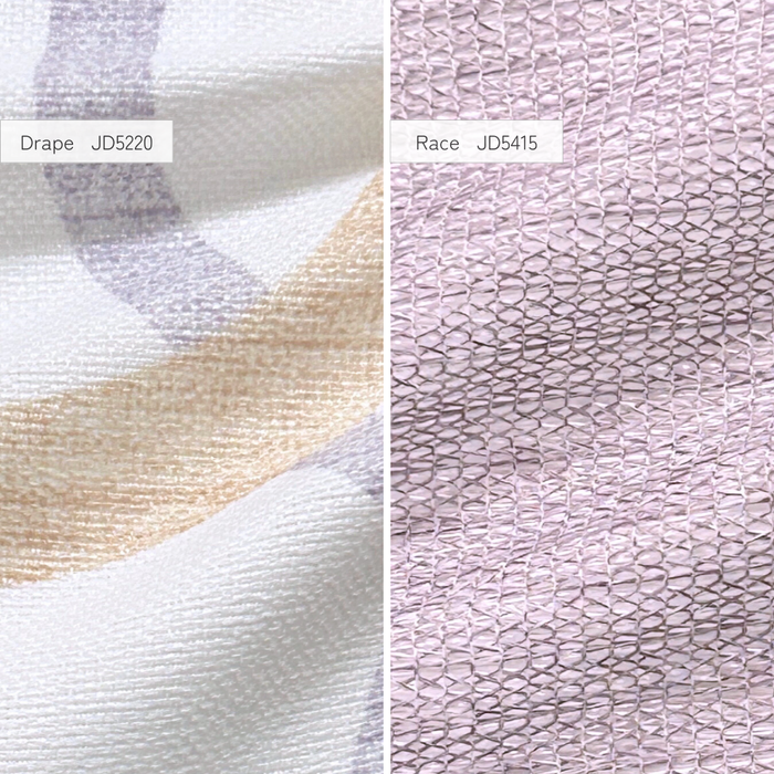 カーテンセット"Recipe(レシピ)"|#027 ラベンダーワルツ(ドレープ&レース)|丈~140cm