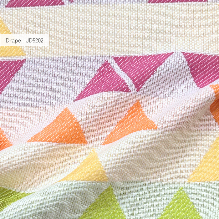 カーテンセット"Recipe(レシピ)"|#029 さんかくパレット(ドレープ&レース)|丈141~240cm