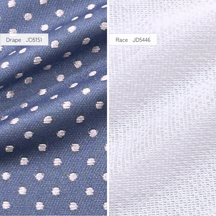 カーテンセット"Recipe(レシピ)"|#038 たまたまみずたま(NV)(ドレープ&レース)|丈~140cm