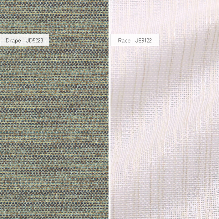 カーテンセット"Recipe(レシピ)"|#040 いろイロイロ(BL)(ドレープ&レース)|丈~140cm