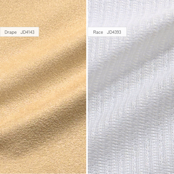 カーテンセット"Recipe(レシピ)"|#041 warm-cream(ドレープ&レース)|丈~140cm