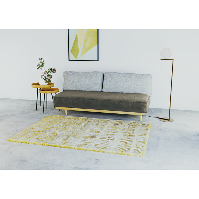 Carpe Diem|Hand Tufted Rug -Angolo(Hope yellow)-  140×200