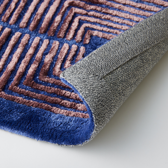 Carpe Diem|Hand Tufted Rug -Angolo(Dance navy)-  140×200