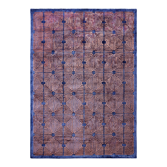 Carpe Diem|Hand Tufted Rug -Angolo(Dance navy)-  140×200