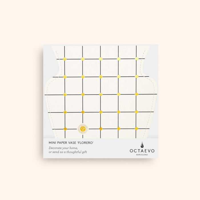 OCTAEVO|MINI PAPER VASE LIDO (WHITE)