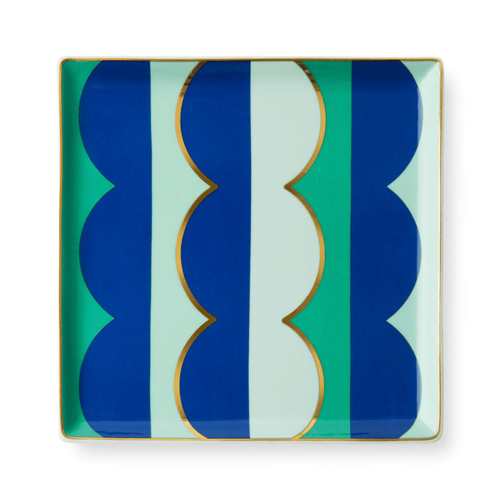 OCTAEVO ｜ CERAMIC TRAY RIVIERA (WAVE) BLUE