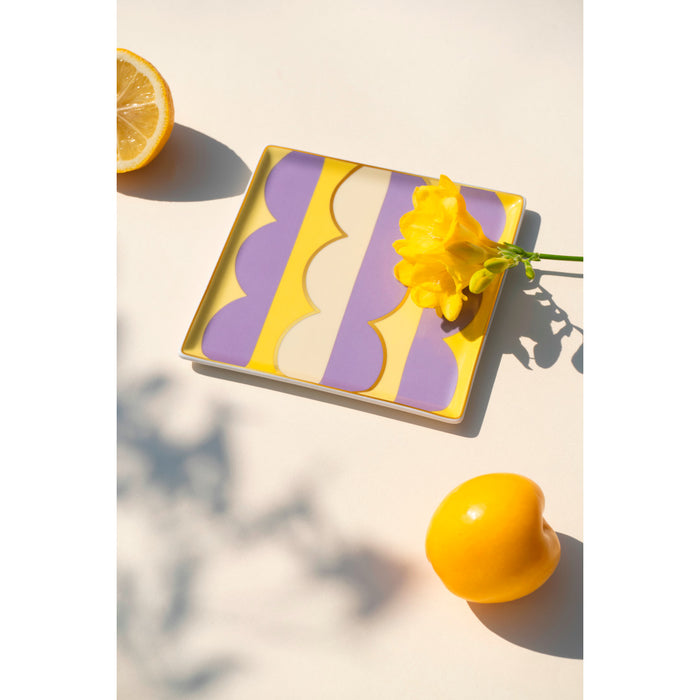 OCTAEVO | CERAMIC TRAY RIVIERA (WAVE) PURPLE