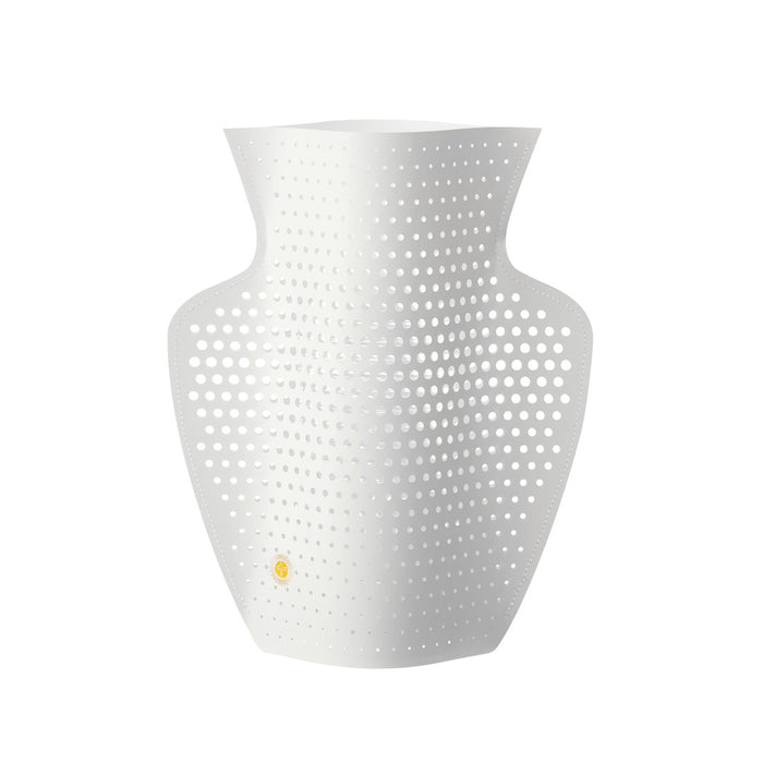 OCTAEVO|PAPER VASE CYANO (Perforated, White)
