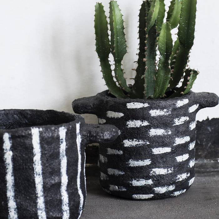 SERAX|Pot Marie Vertical Stripes φ16.5(Black)