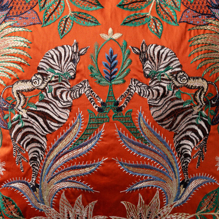Carpe Diem|Brave Zebra クッションカバー Terracotta