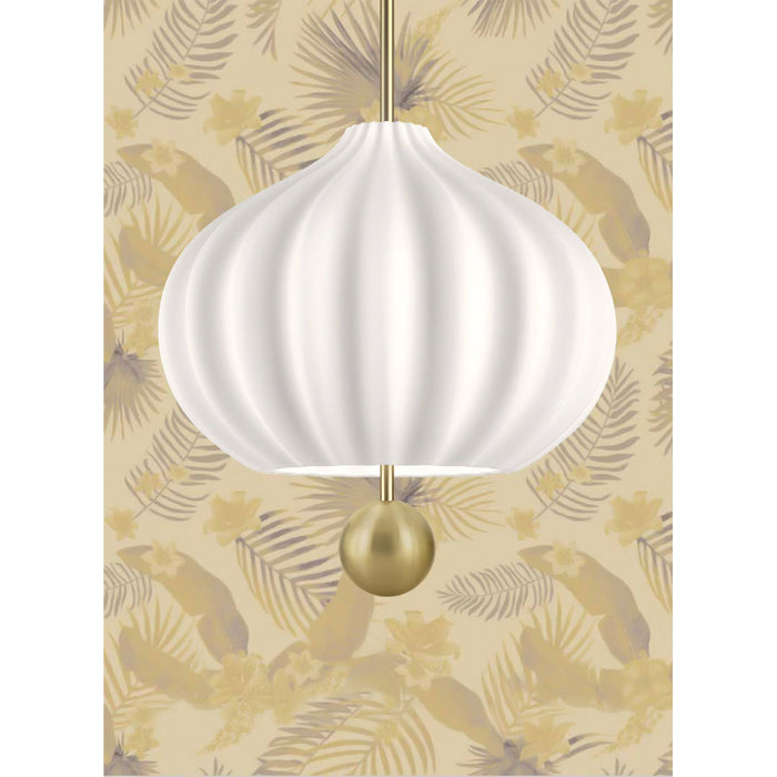 ペンダントライト 百合の花 二層の吹きガラス kdln / ケーディーエルエヌ / LILLI