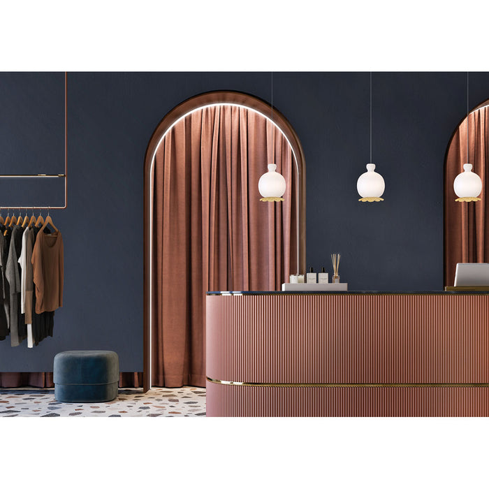 ペンダントライト 花 オパリンガラス製シェード kdln(ケーディーエルエヌ) のOPYO