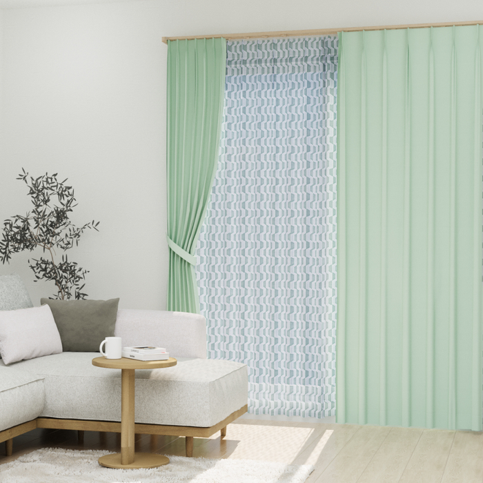 カーテンセット"Recipe（レシピ）"｜#002 RHYTHM（ドレープ＆レース）｜丈～140cm