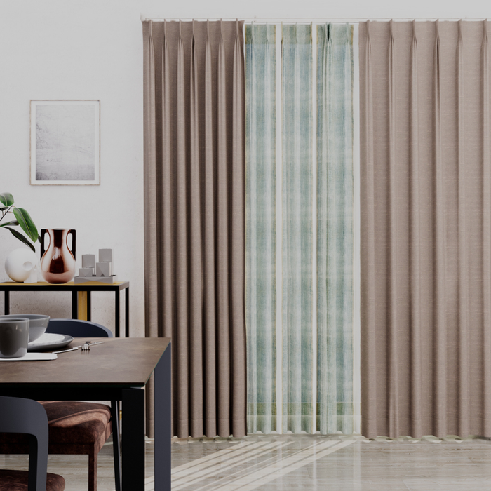 カーテンセット"Recipe（レシピ）"｜#004 Paint（ドレープ＆レース）｜丈141～240cm