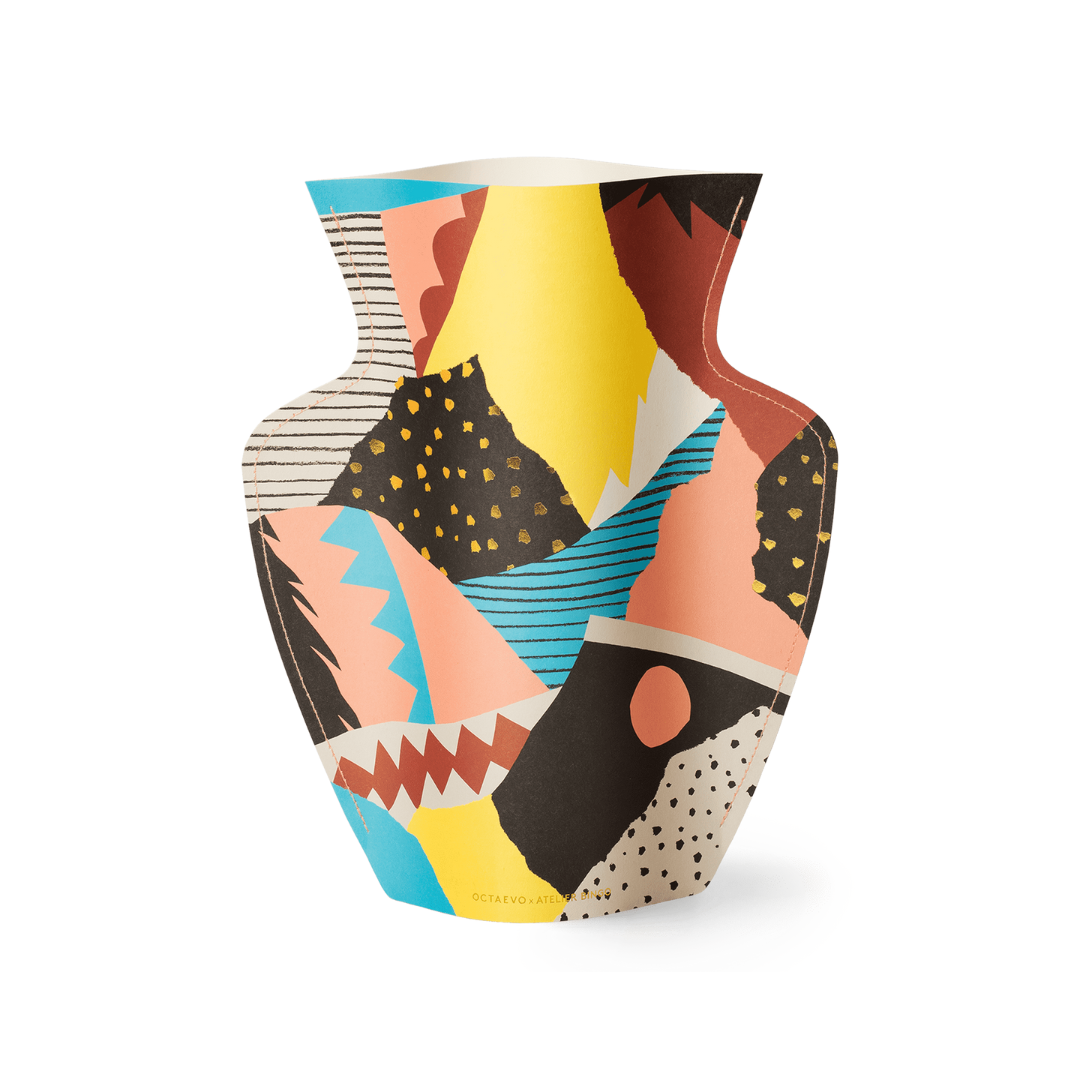 OCTAEVO｜PAPER VASE VESUVIO (Pink / Blue) — JIAS ONLINE