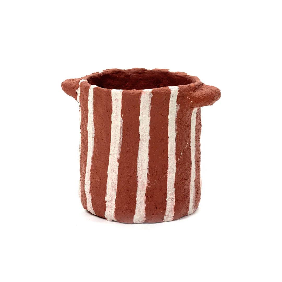 SERAX｜Pot Marie Vertical Stripes φ12（Red） — JIAS ONLINE