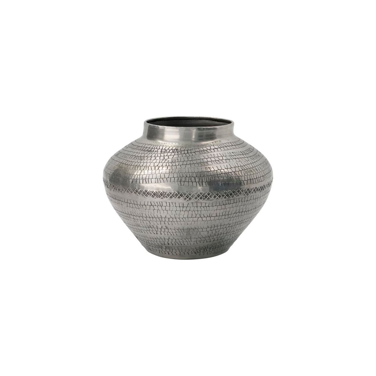 通常宅急便送料無料フラワーベース 花瓶 シルバー アルミニウム ナチュラル AN-48505