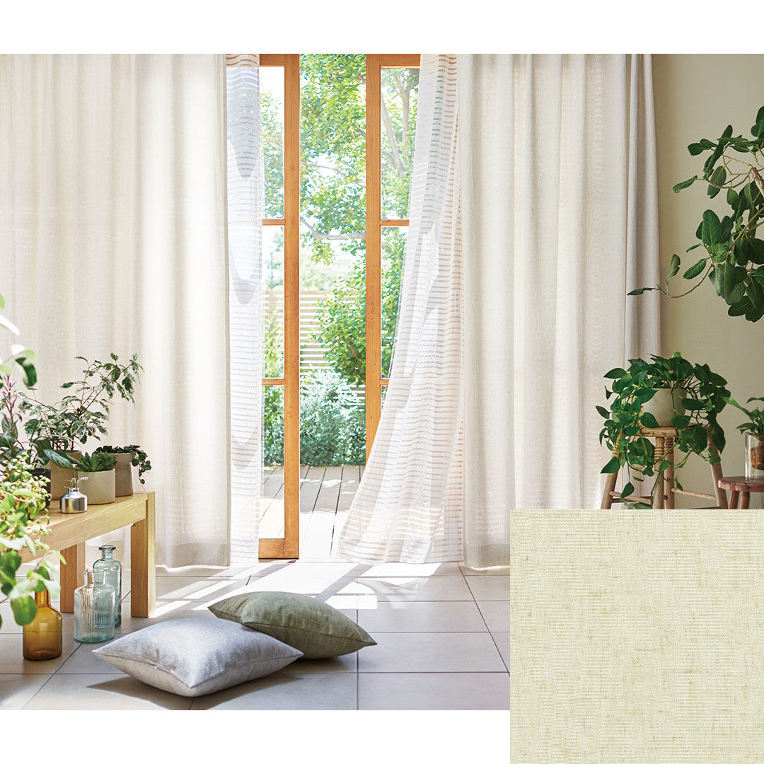 上品 美品 シャンパン色カーテン新品に近い Eco de Happiness | JE9340（ナチュラル） — JIAS ONLINE